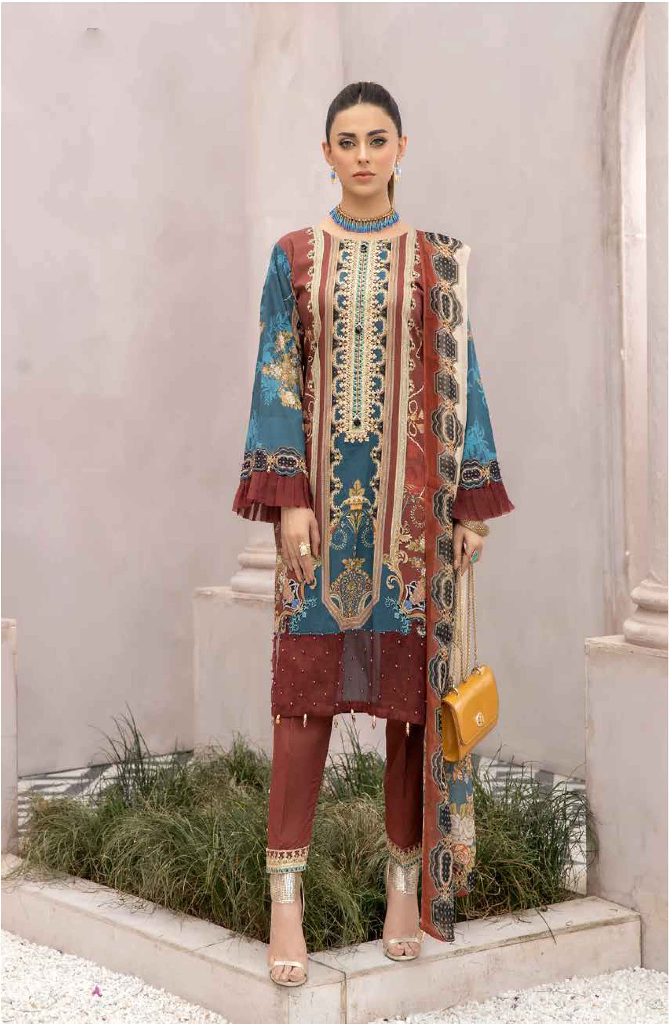 Simrans Mother & Daughter Digital Print Eid Outfit AL394