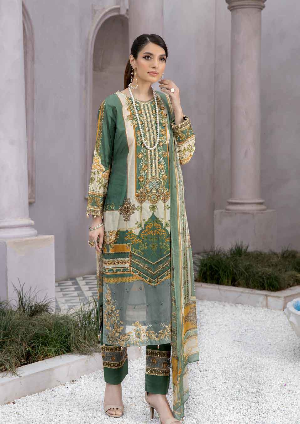 Simrans Mother & Daughter Digital Print Eid Outfit AL396