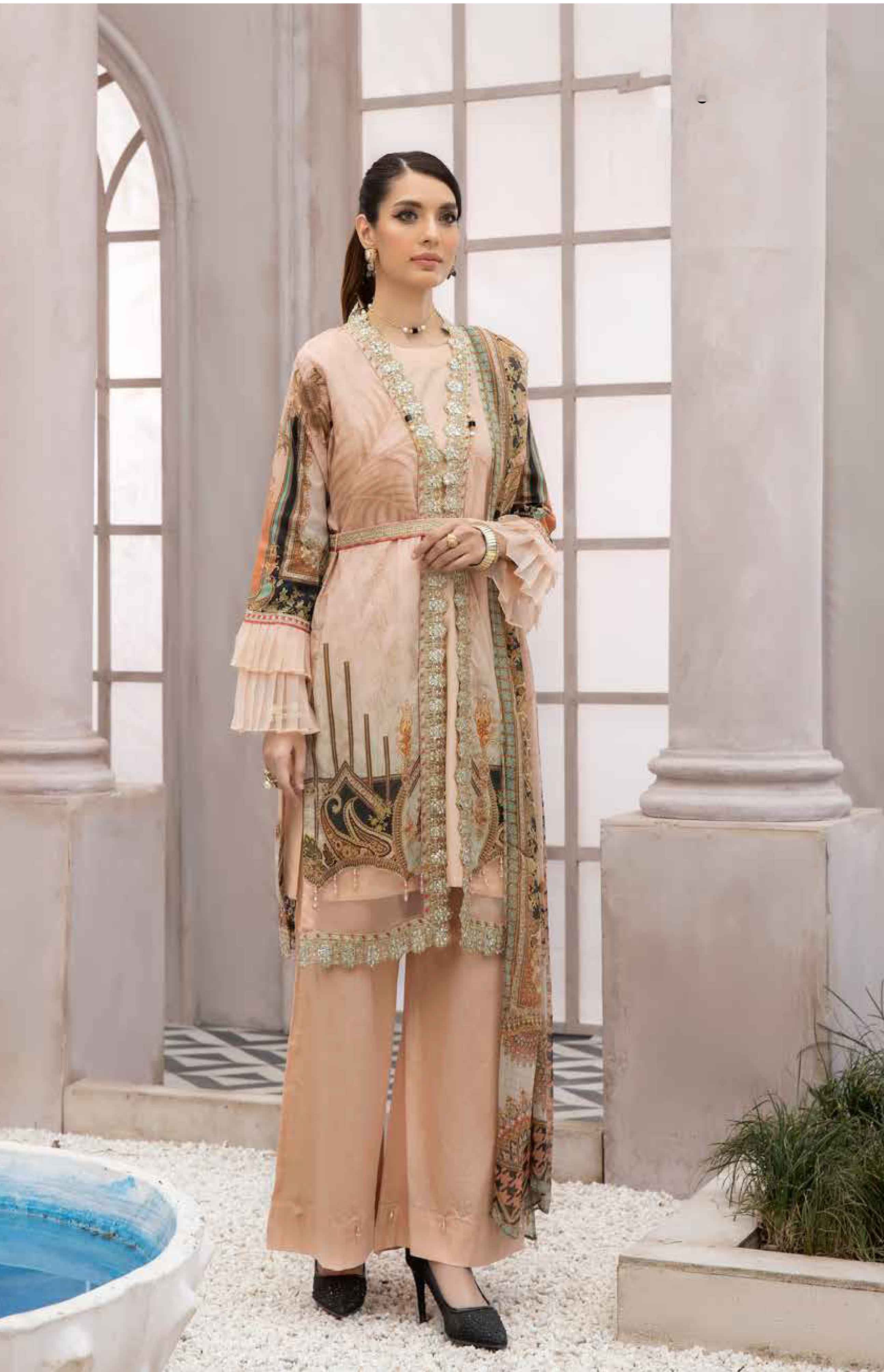 Simrans Mother & Daughter Digital Print Eid Outfit AL397 DesiP 