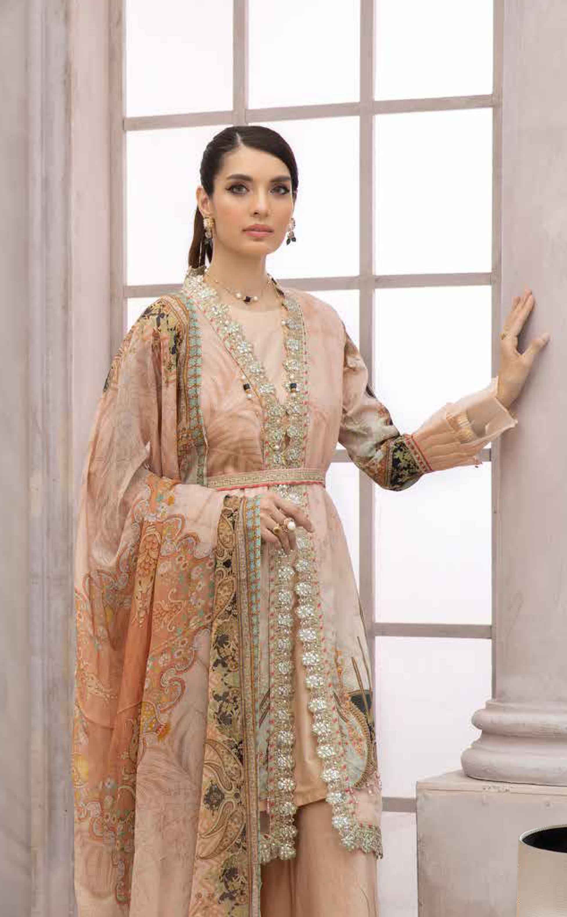 Simrans Mother & Daughter Digital Print Eid Outfit AL397 DesiP 
