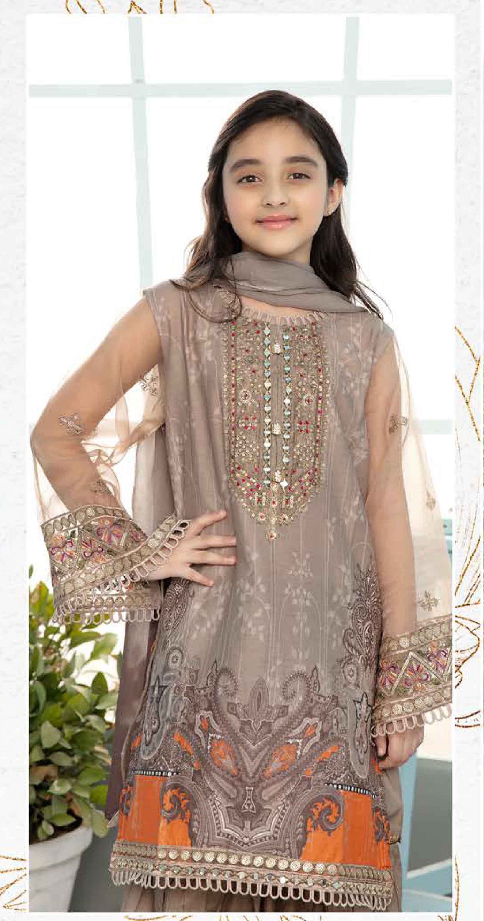 Simrans Mother & Daughter Digital Print Gharara Girls Outfit AL365K