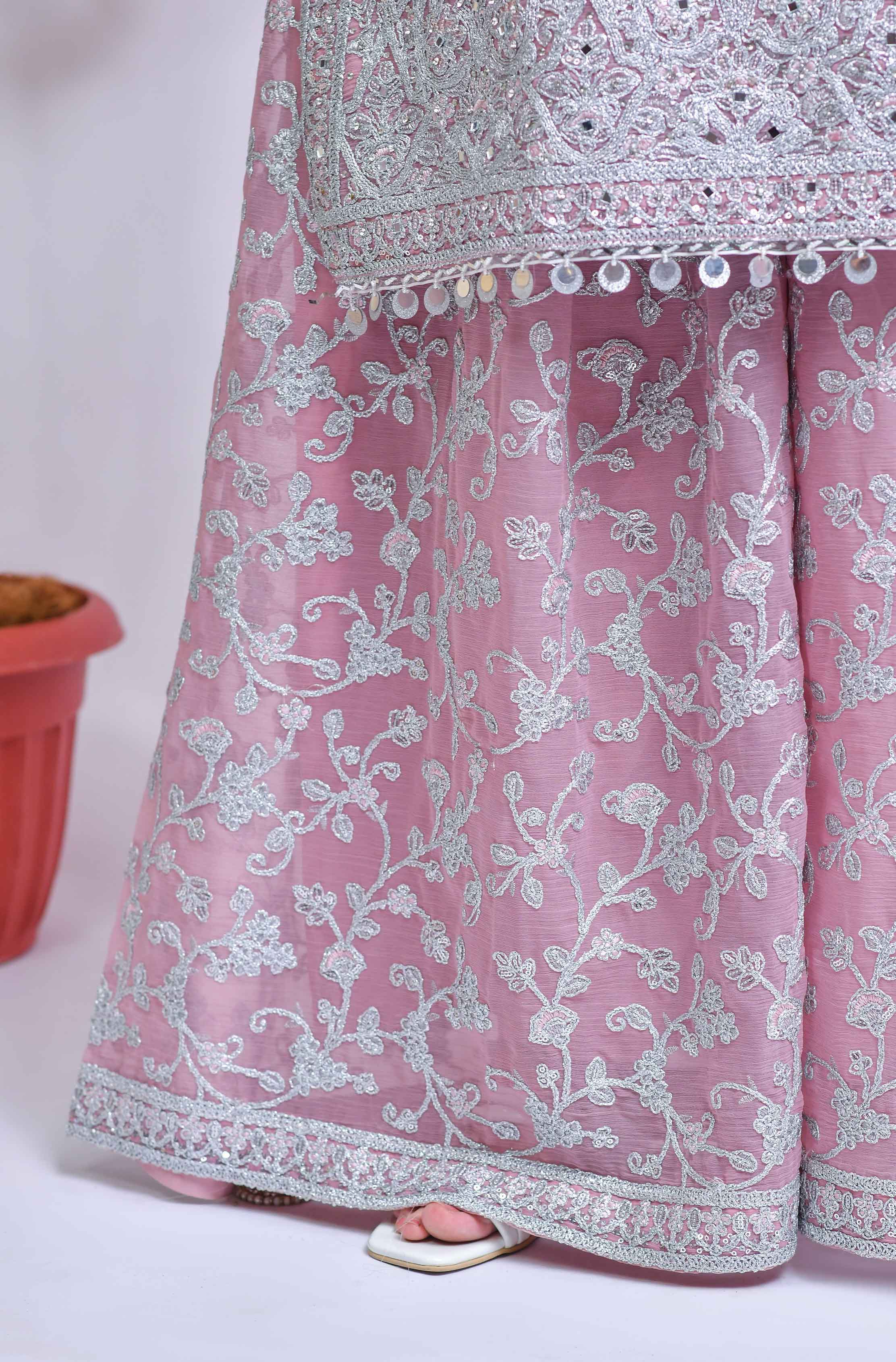 ladies pink sharara