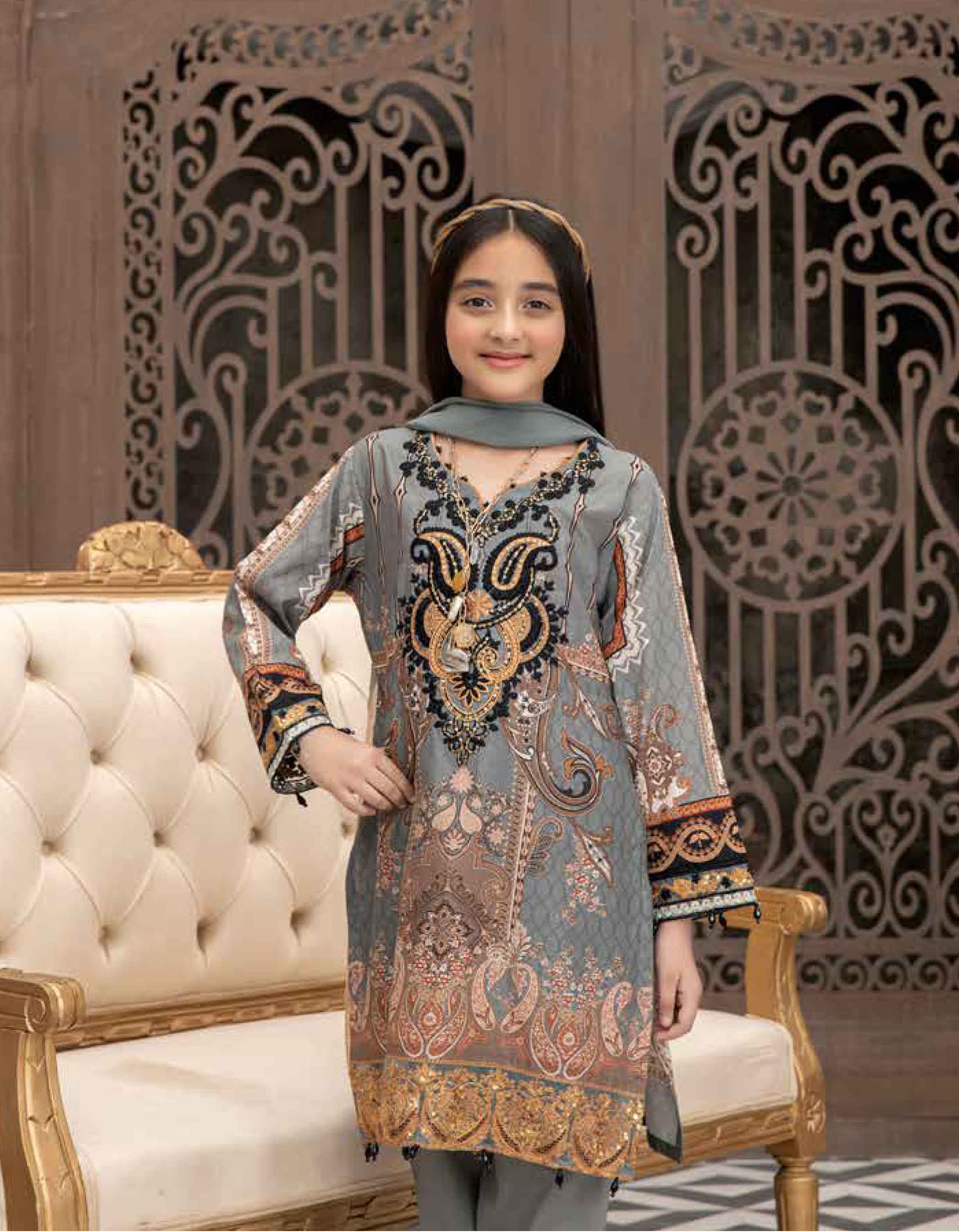 Simrans Mother & Daughter Girls Eid Outfit AL402K DesiPosh