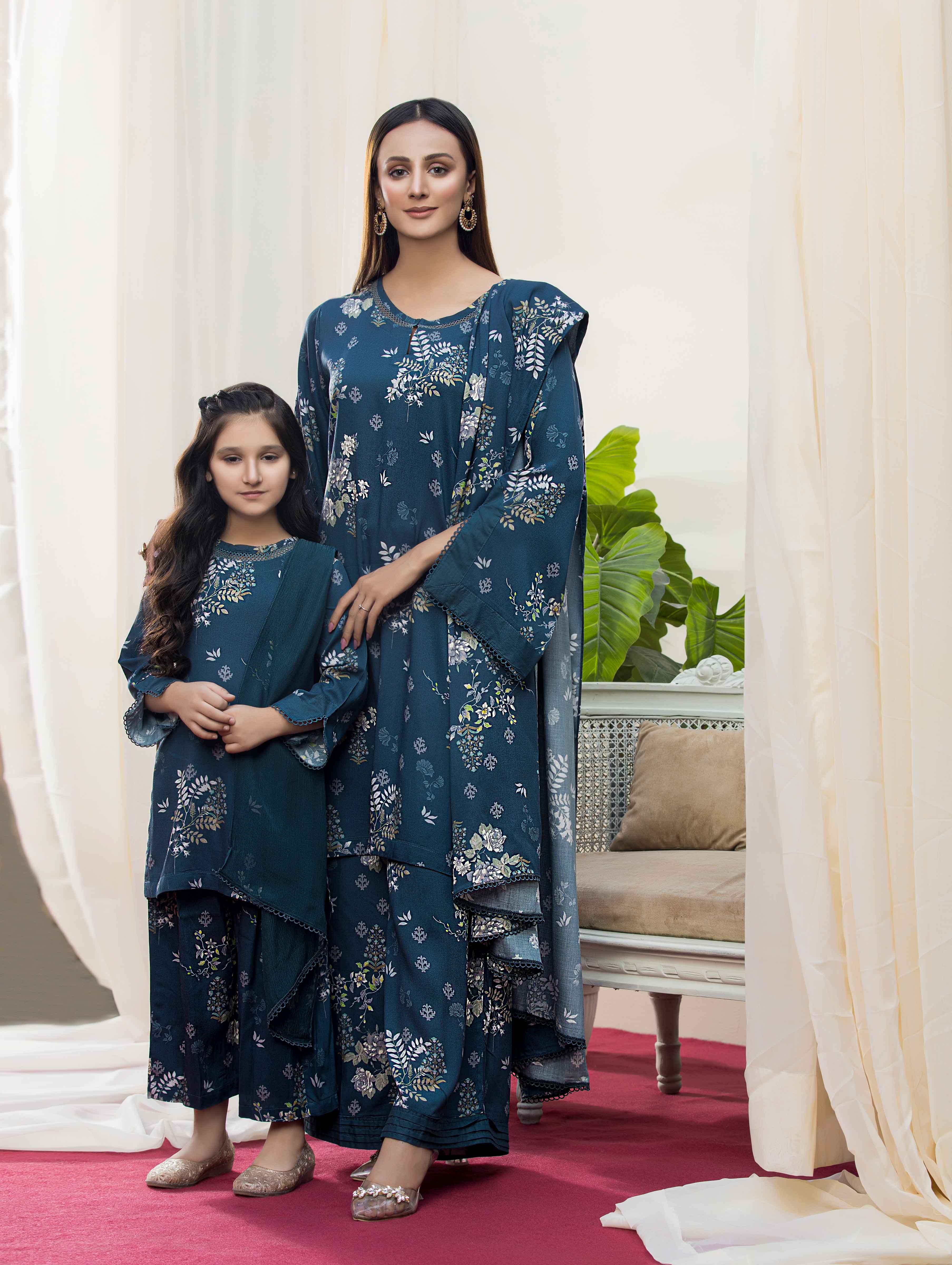 Simrans Mummy & Me Kids Co-ord Floral suit CT11 salwar kameez DesiP 