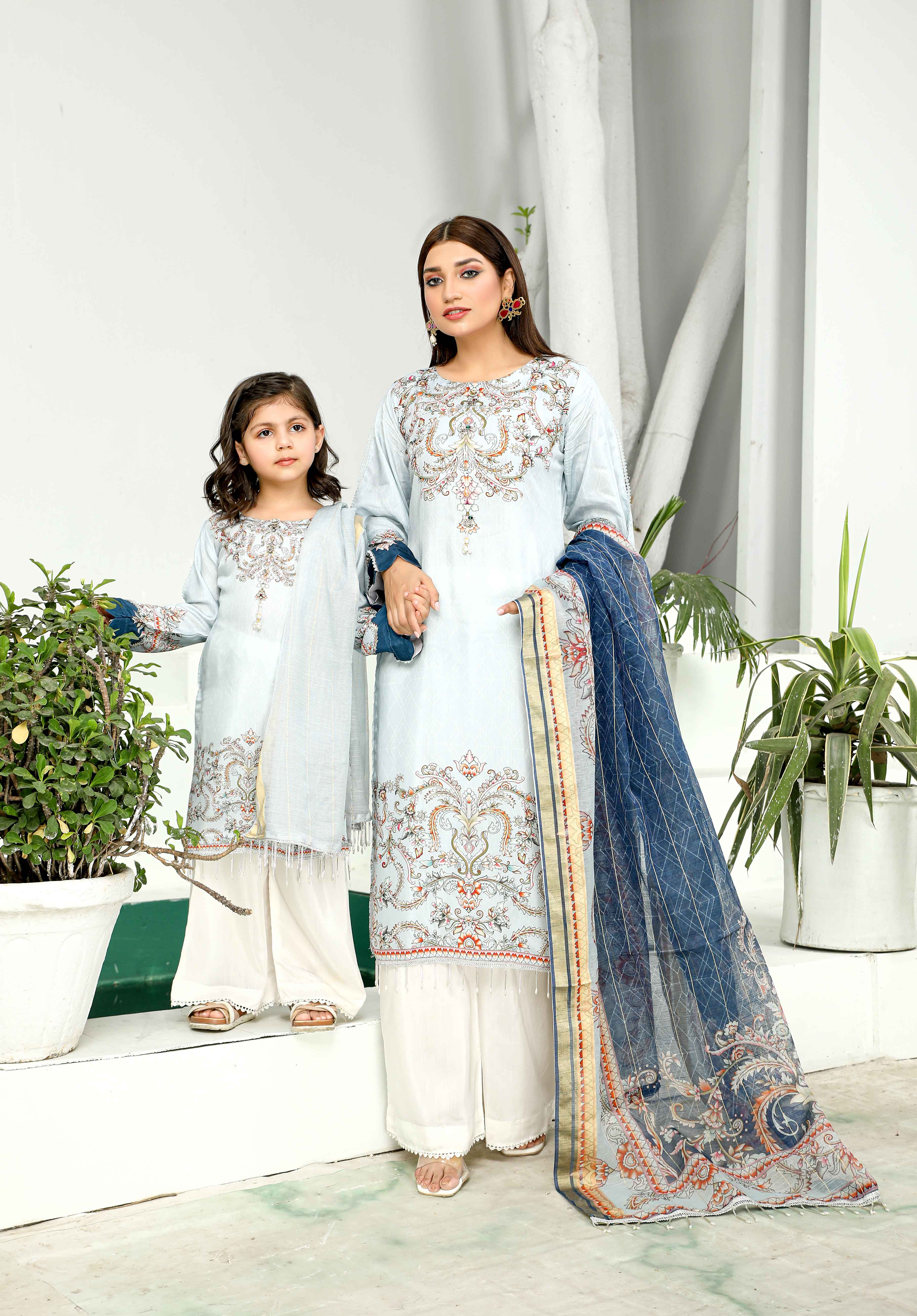 Simrans Mummy & Me Viscose Girls Suit SK02K