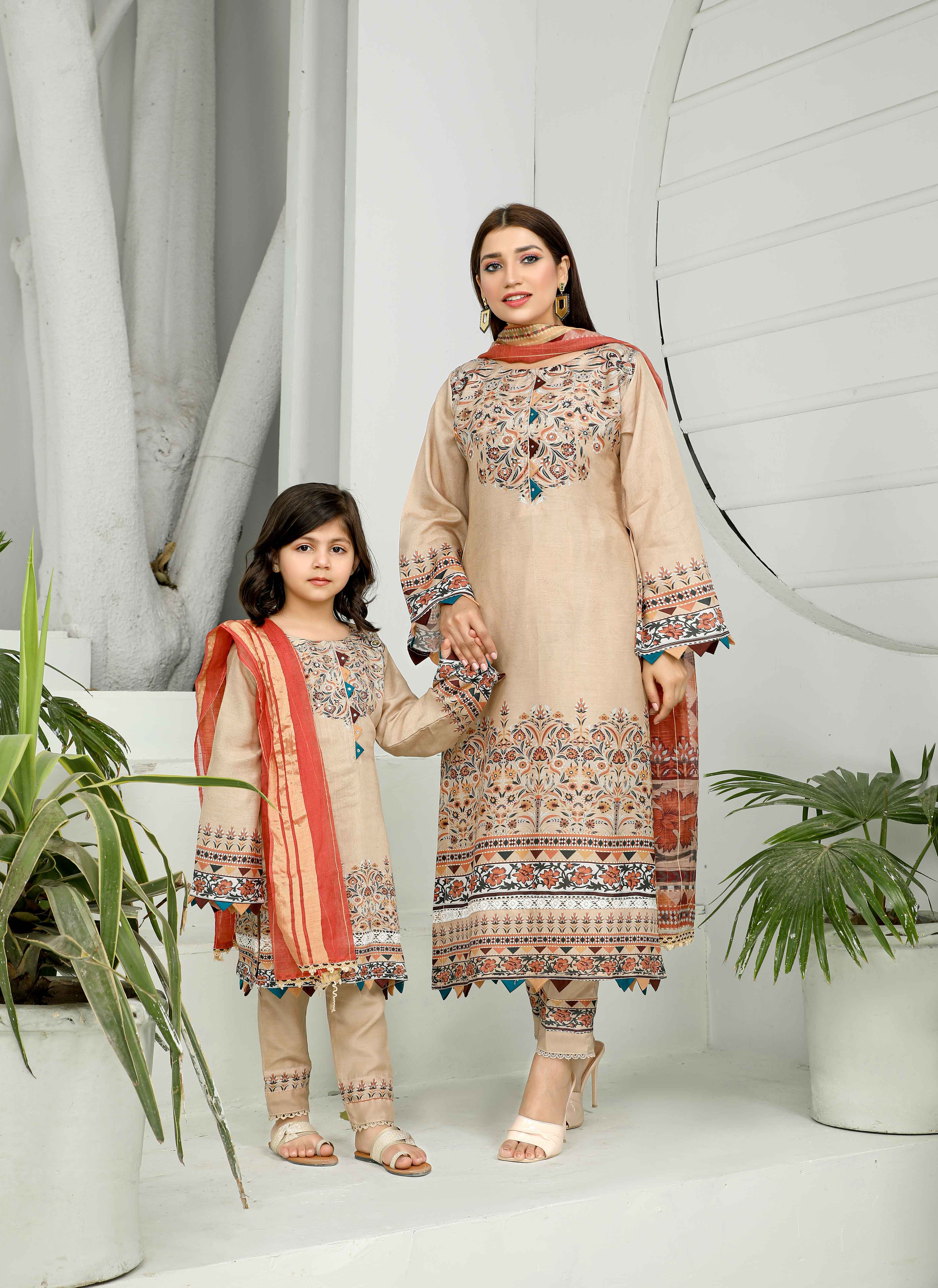 Simrans Mummy & Me Viscose Girls Suit SK03K