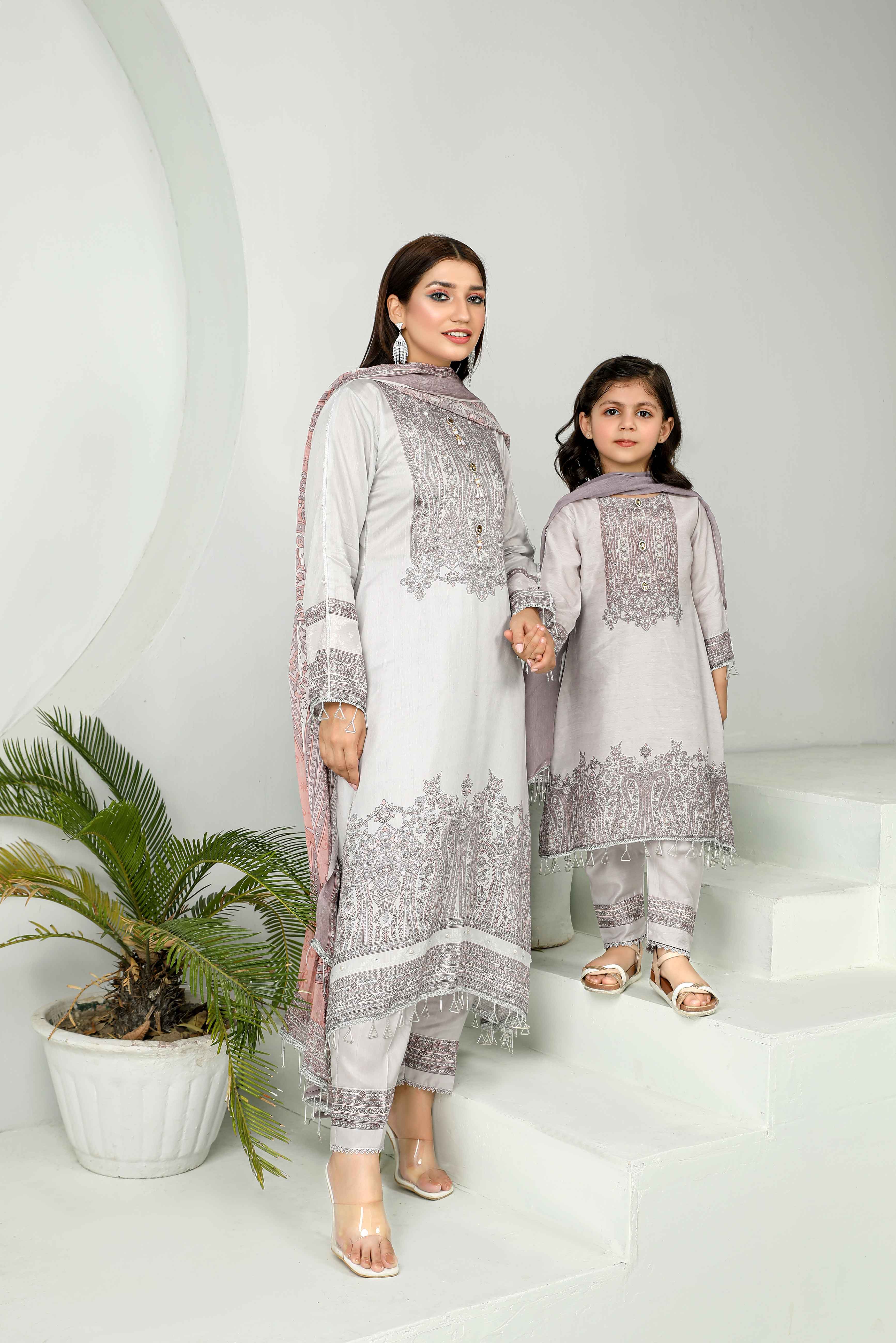 Simrans Mummy & Me Viscose Girls Suit SK04K