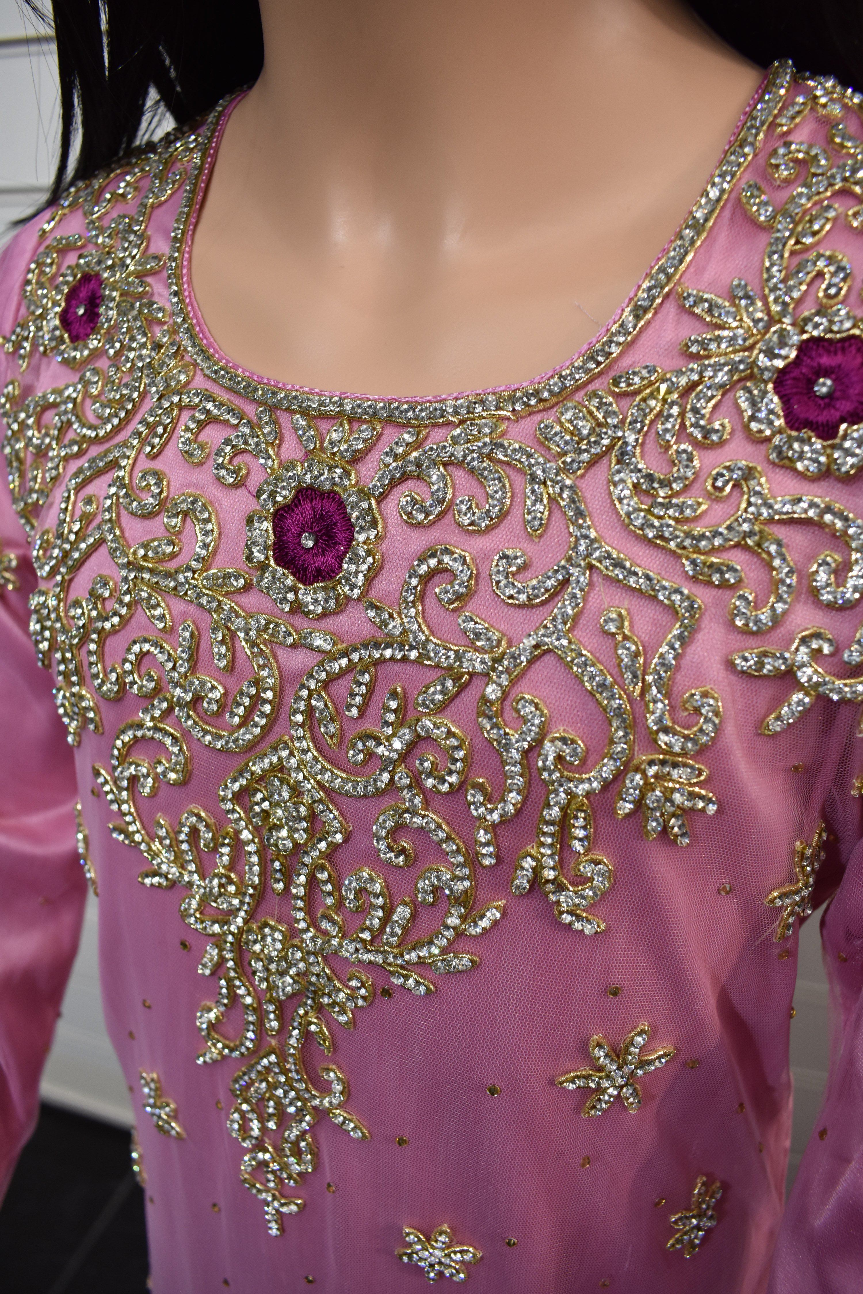 Sobia Nazir Inspired Kids 3 Piece Stone Work Gharara Wedding Outfit - Desi Posh