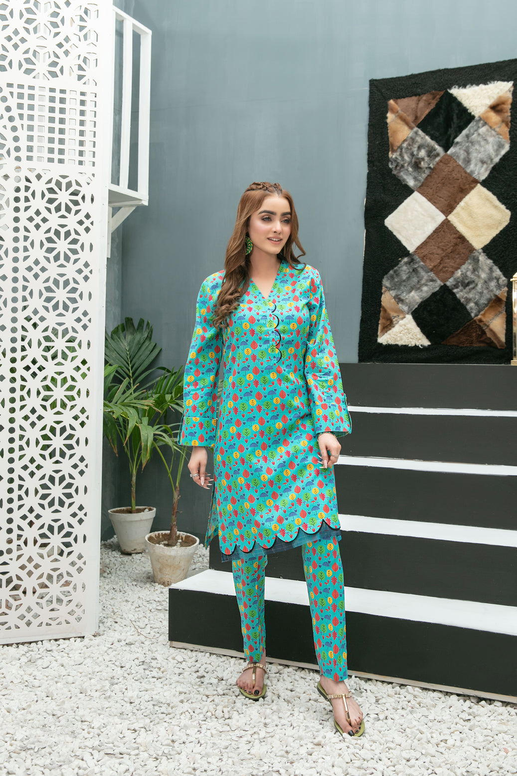 Tawakkal Lucia Ready Made Lawn suit D7303 DesiP 