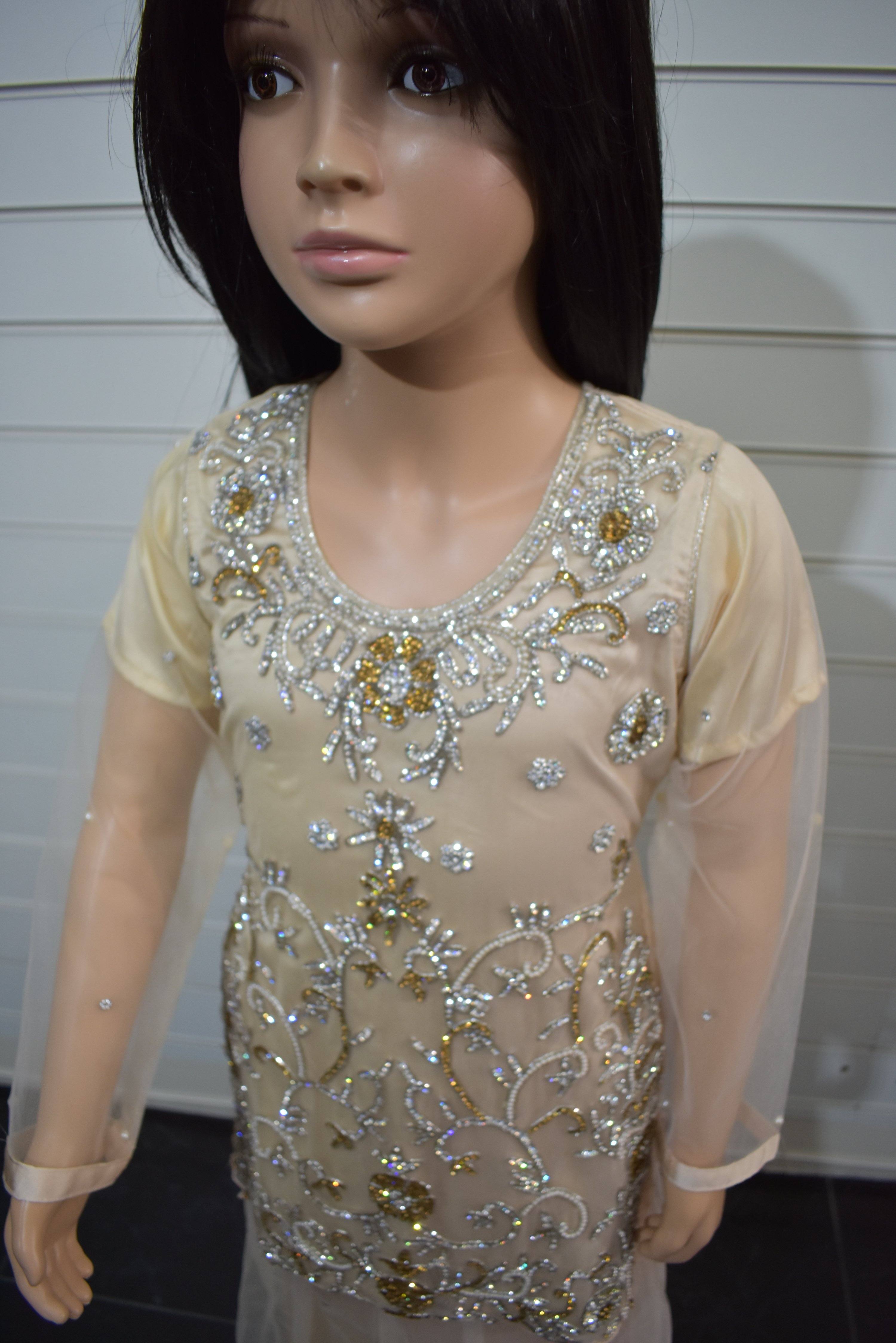 Touch of Pink Kids 3 Piece Indian Wedding Lehenga Outfit - Desi Posh