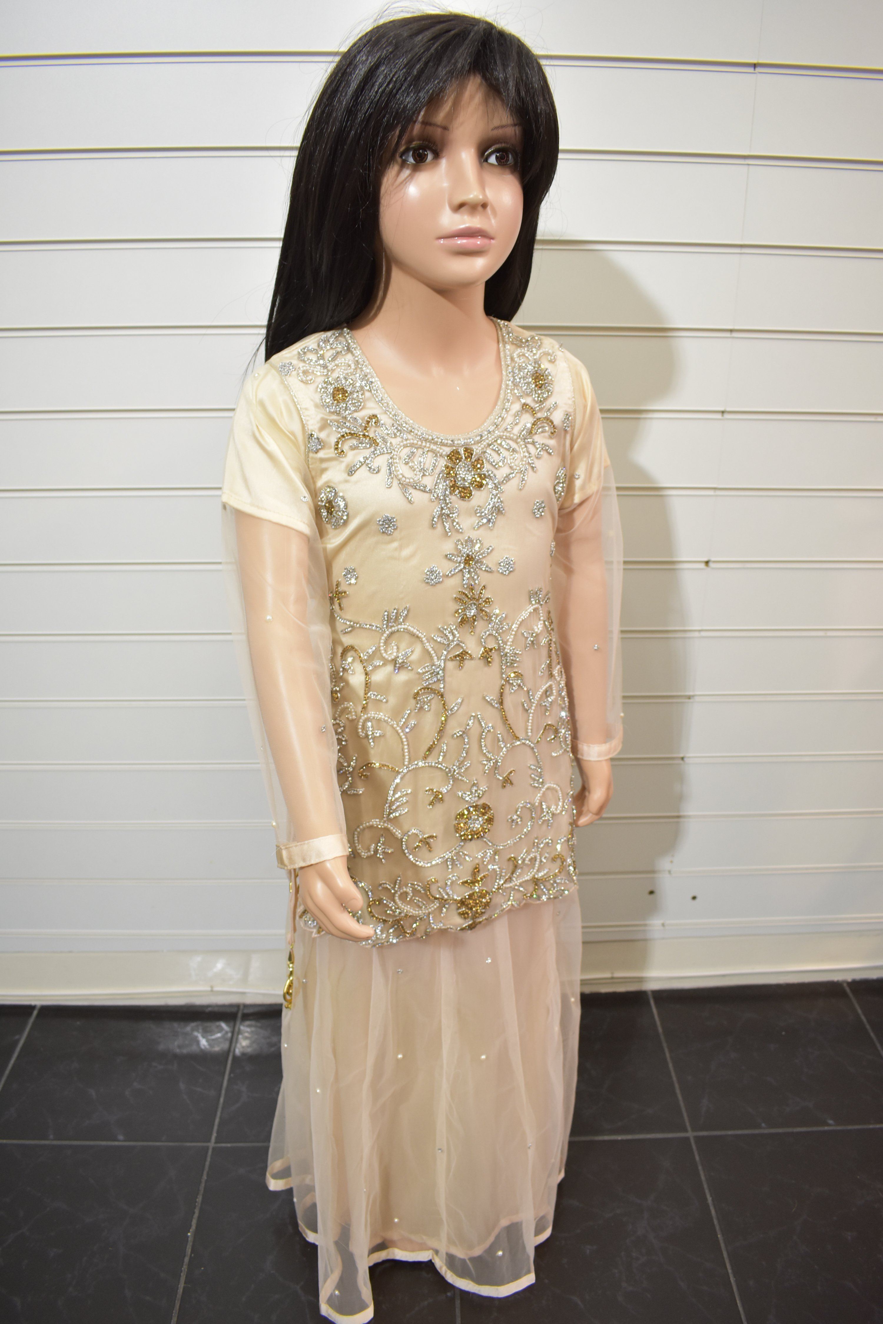 Touch of Pink Kids 3 Piece Indian Wedding Lehenga Outfit - Desi Posh